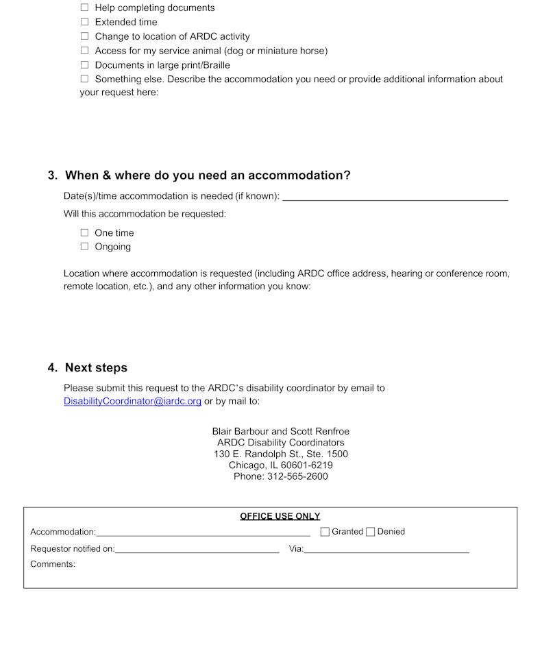 Policy on Access for People with Disabilities