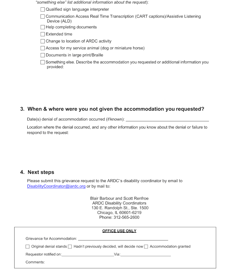 Reliance Matrix Ada Form.pdf Policy on Access for People with Disabilities
